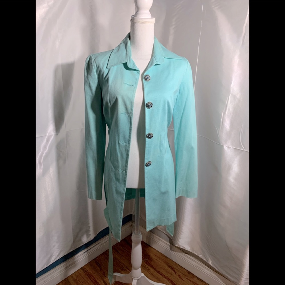 Karen Kane Tiffany blue pea coat